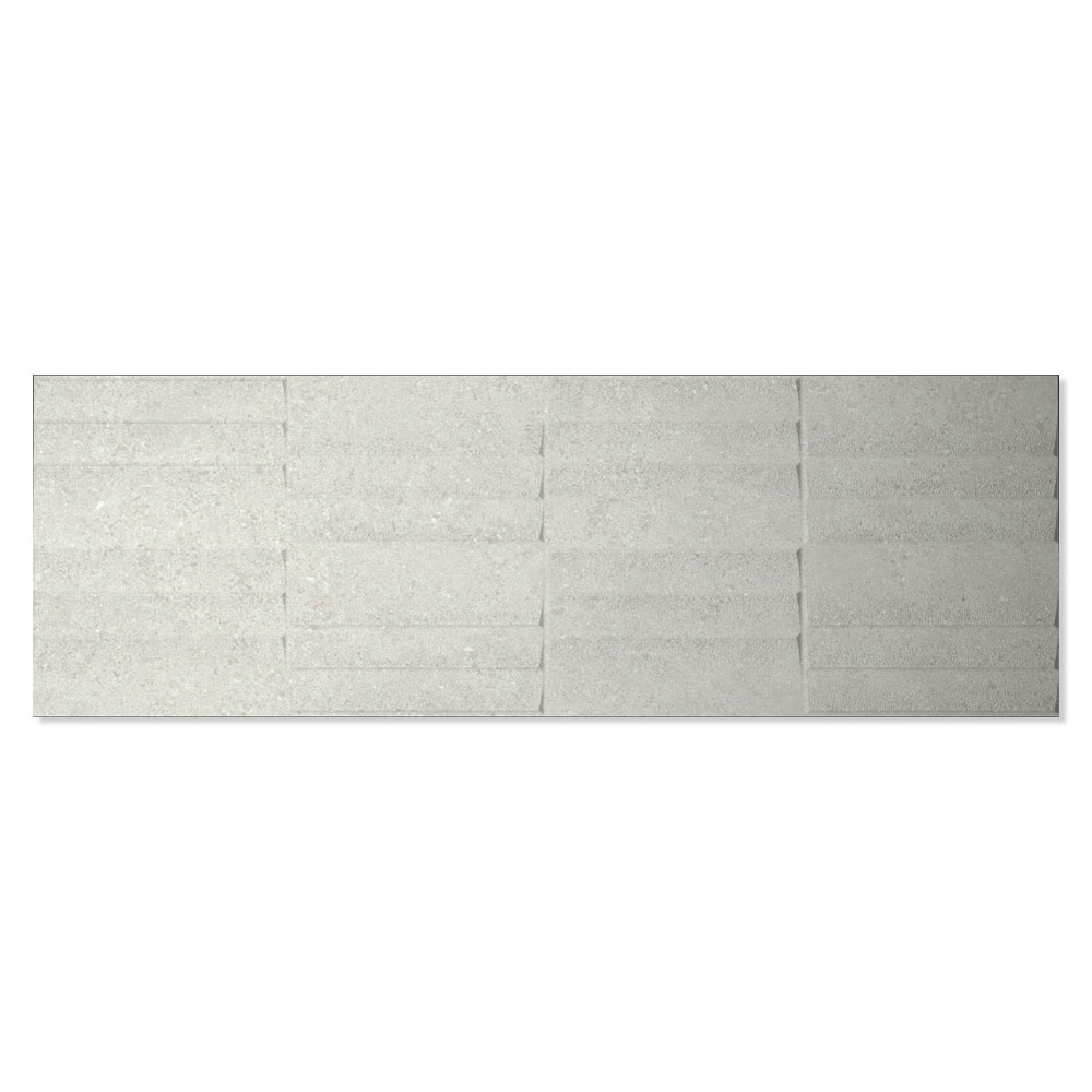 Dekor Veggflis Berryroad Wall Lys Grå Matt Relieff 30x90 cm
